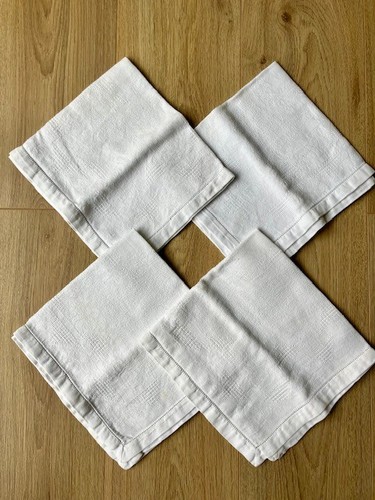 Four french vintage napkins - four,