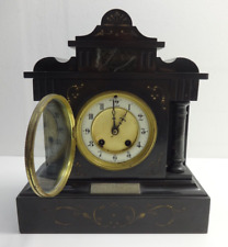 Antique Clock Victorian Slate