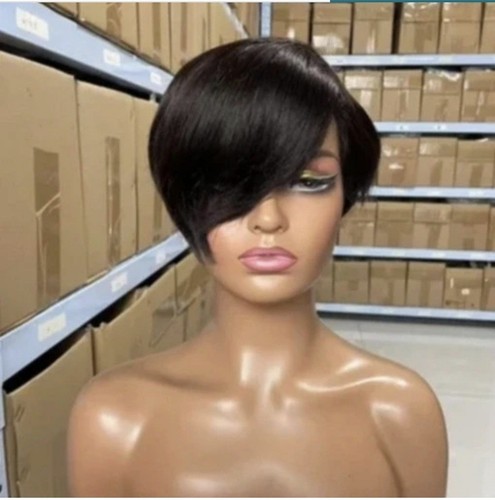 Human hair pixie - short, wig