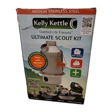 Kelly Kettle Ultimate Stainless Steel Scout Kit New & Complete Great Gift!