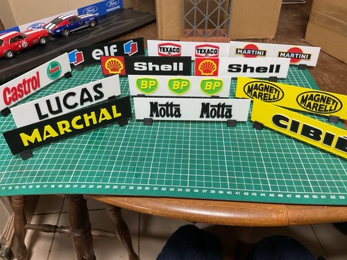 Slot car scenery advert - car, sign