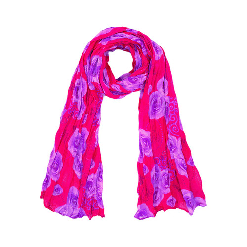 Rose floral print crinkle - rose,