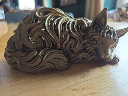 Cat ornament antique gold pla - gold,