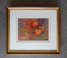 Apples in a Wooden Bowl. Still