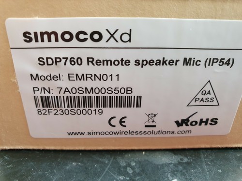 Simoco sdp760 remote - xd,