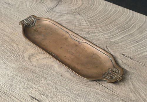 Antique cast copper pen tray - antique,