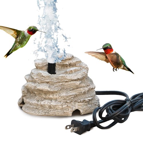 Bird bath water fountain resin - bird,
