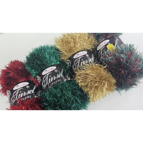 Kingcole tinsel chunky 50g - tinsel,