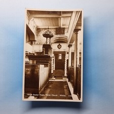 Whitby Postcard C1935 Real Photo Yorkshire St Mary Parish Church Pulpit