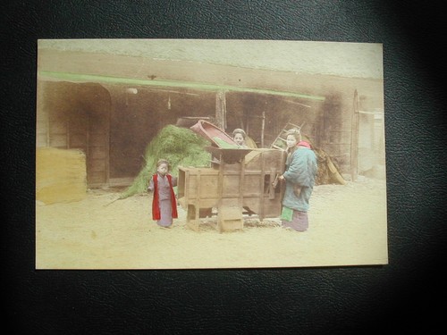 Vintage japan postcard two - japan, "two