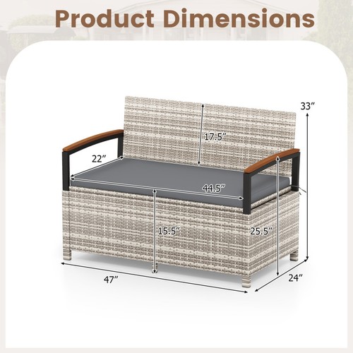 Outdoor storage bench - bench, deck
