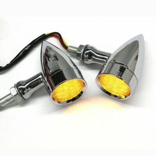 2X Motorcycle Chrome LED DRL