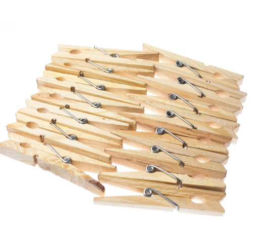 Wooden clothes pegs clips - wooden,