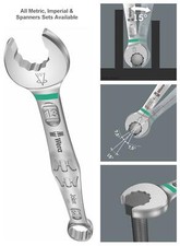 WERA 6003 Joker Metric Or Imperial Combination Open End Ring Spanners, All Sizes
