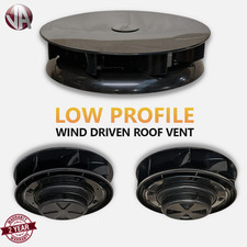 Wind Driven Van Vent BLACK Roof Low Profile Rotary Van Dog Pet Horse Air Rotary