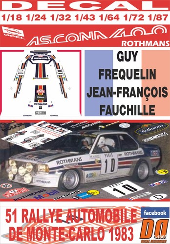 Decal opel ascona 400 - decal, g