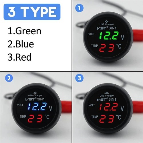 3in1 led digital voltmeter - led,