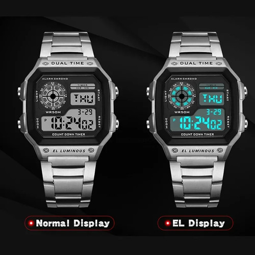 Mens led digital sports watch - led,