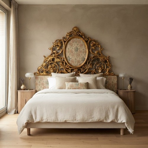 Antique headboard carved - antique, and