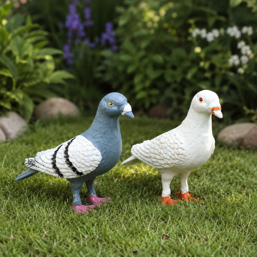 Cast iron pigeon dove garden - &,