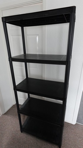 Tier plastic shelving unit - 5,