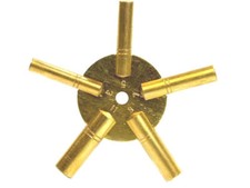 Clock Winding Key Brass Odd 5