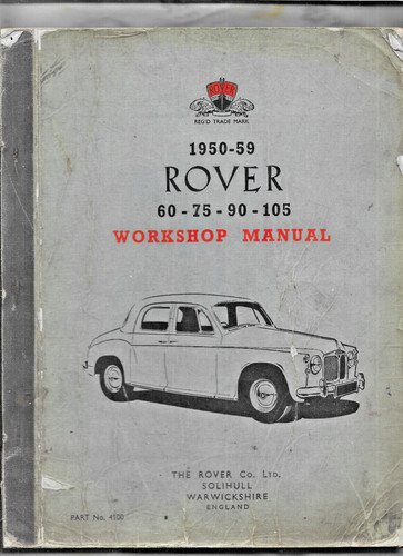 Rover workshop manual - rover, p4