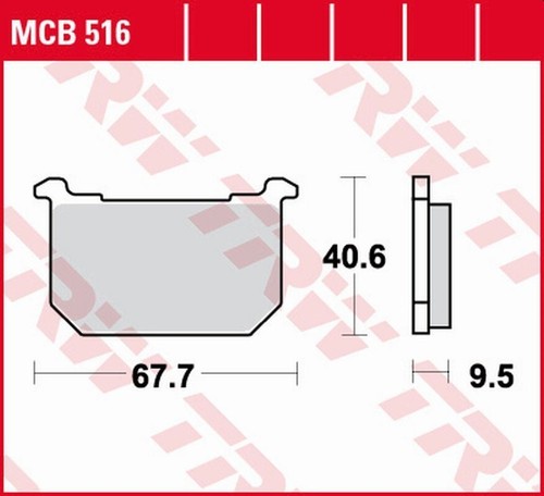 Kh709 organic brake pads - organic,
