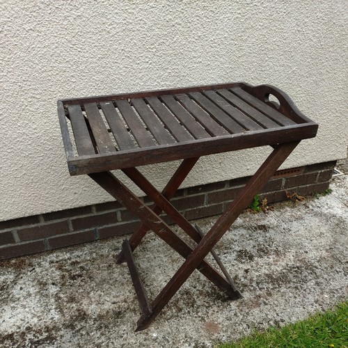 Wooden butlers tray - wooden, slatted