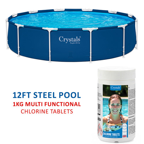 12ft steel frame pool 30in - steel,
