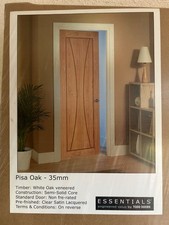 internal doors, white oak veneered, semi solid core, pre finished, new