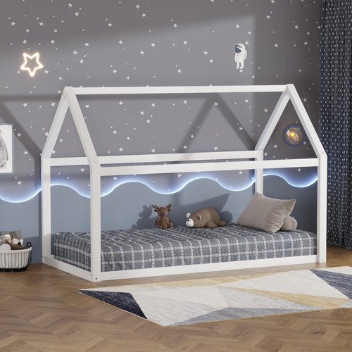 Junior wooden house bed - wooden,