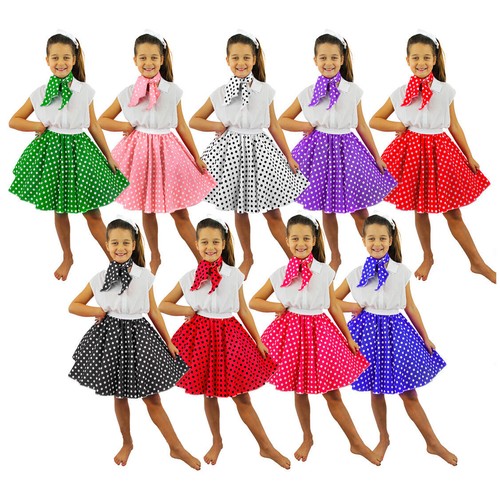 Childs polka dot skirt scarf - &,