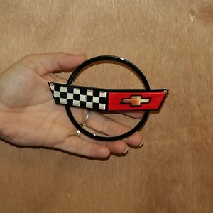 Corvette crossed flags - crossed,