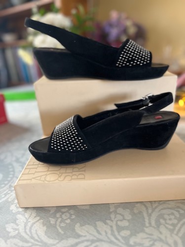 Black suede ladies hogl - black, wedge