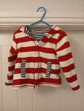 JoJo Maman Bebe Hoodie, Reversible, Striped, 12-18 Months