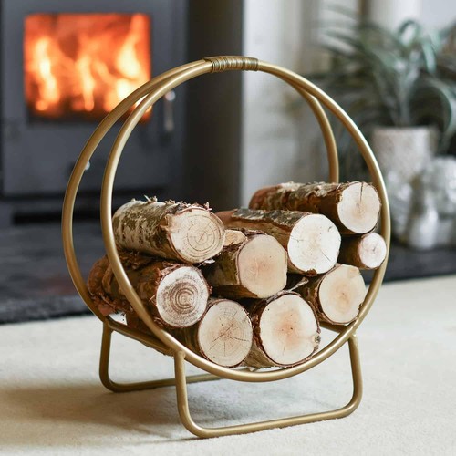 Gold circular log - gold,