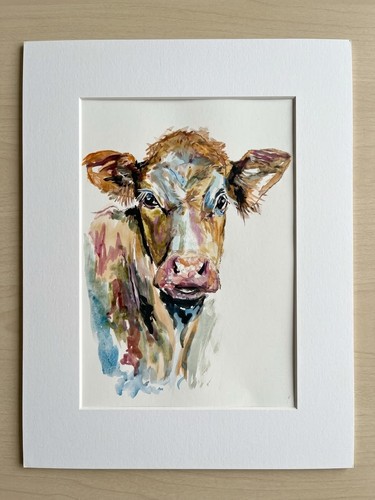 Original cow gouache - original,