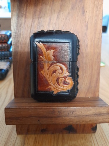Zippo custom hand - , leather