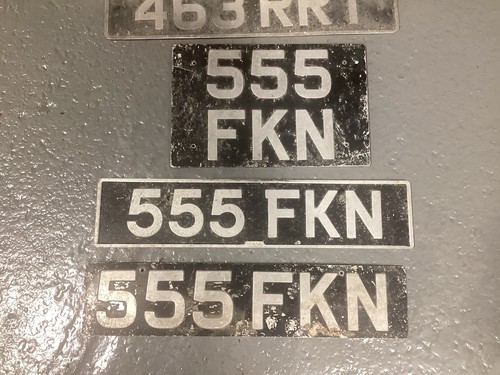 Old aluminium pressed - aluminium, number