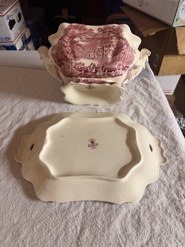 Masons vista red transfer ware - masons,