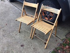 1 X Pair(2) Ikea Terje  Folding Wooden Chairs