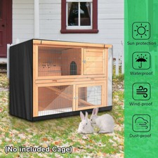 Rabbit Hutch Cover Waterproof Large Double Garden Pet Bunny Cage Covers
