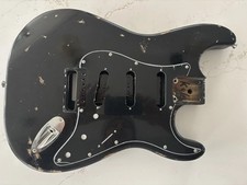 Stratocaster UK Made Guitar Body Alder Aged Black Nitro Finish