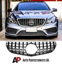 Mercedes E Class Coupe W207 Gloss Black Front PANAMERICANA GT Grille Grill 14-16