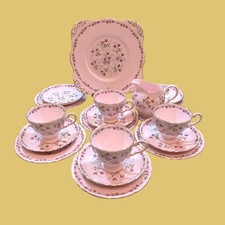 Tuscan Charmaine Pale Pink  18 Piece Part of Tea Set