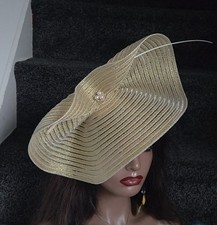 Large Light Gold Fascinator