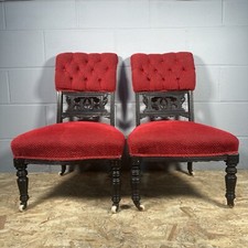 2x Antique Carved Nursing