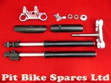 Pit Bike Black 730mm CRF70 Upside Down Front Forks Kit . 6.25" Headstock