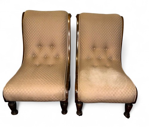 Pair antique victorian walnut - victorian,